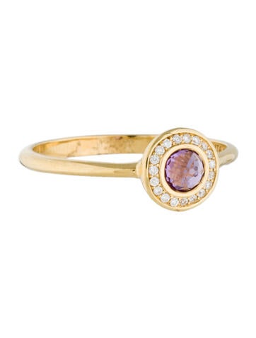 Ippolita 18K Lollipop Mini Amethyst and Diamonds Ring