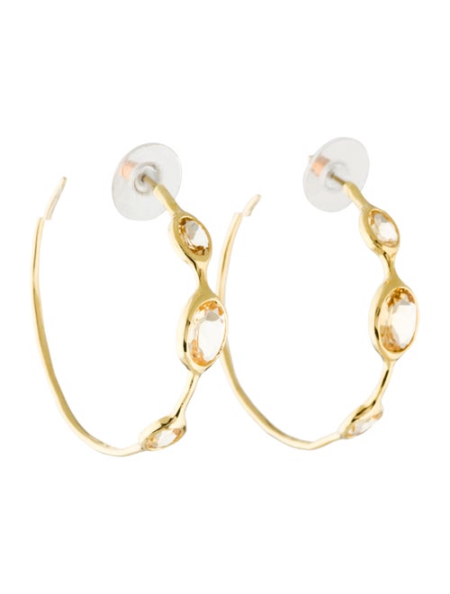 Ippolita 18K Citrine Rock Candy 3-Stone Hoop Earrings
