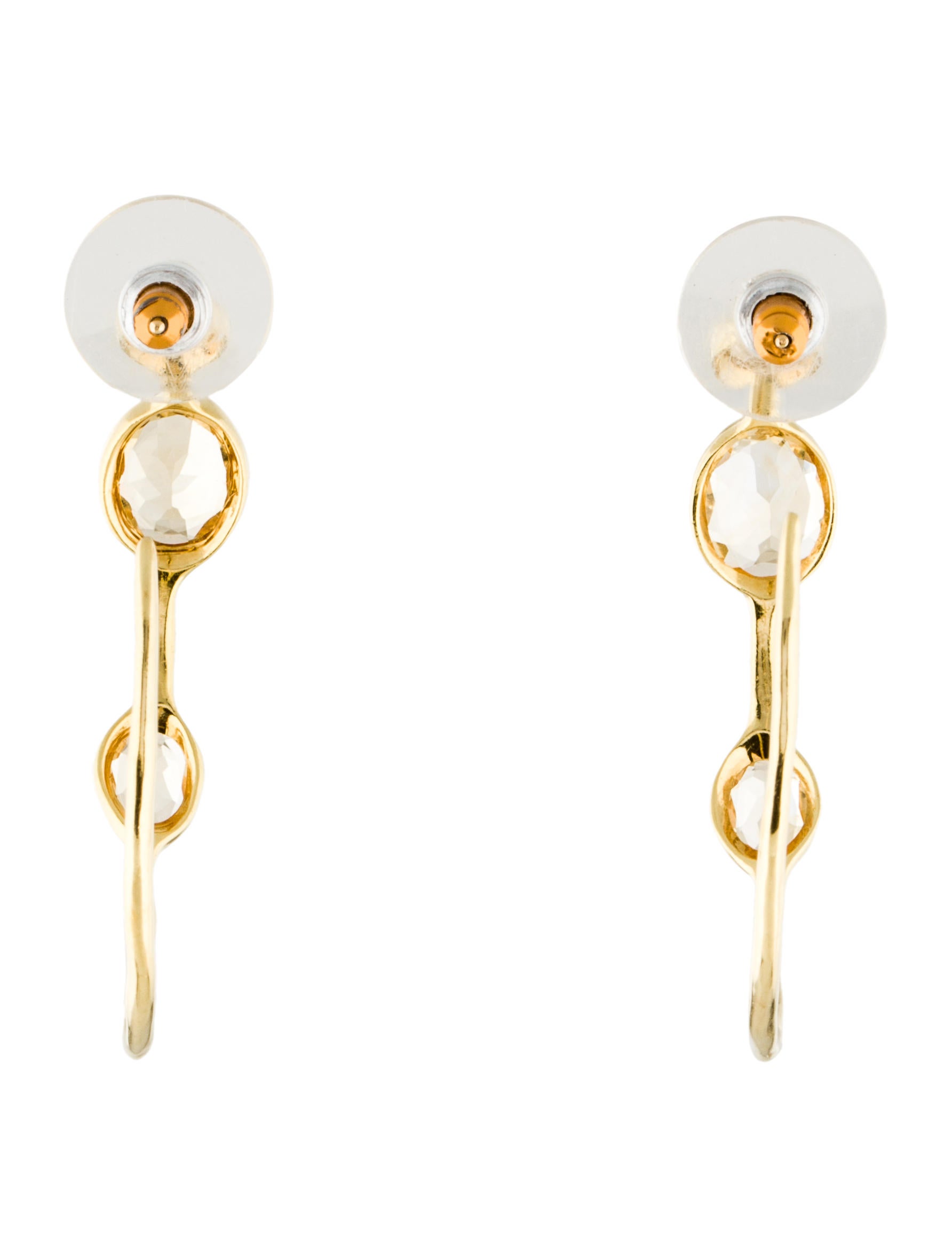 Ippolita 18K Citrine Rock Candy 3Stone Hoop Earrings Earrings