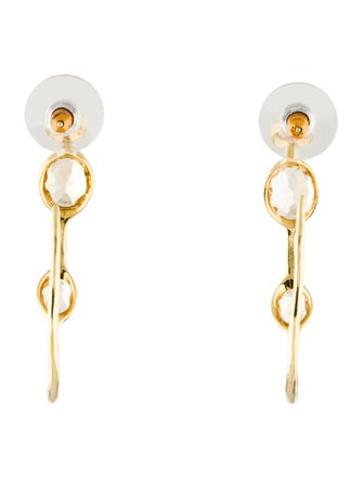 Ippolita 18K Citrine Rock Candy 3-Stone Hoop Earrings