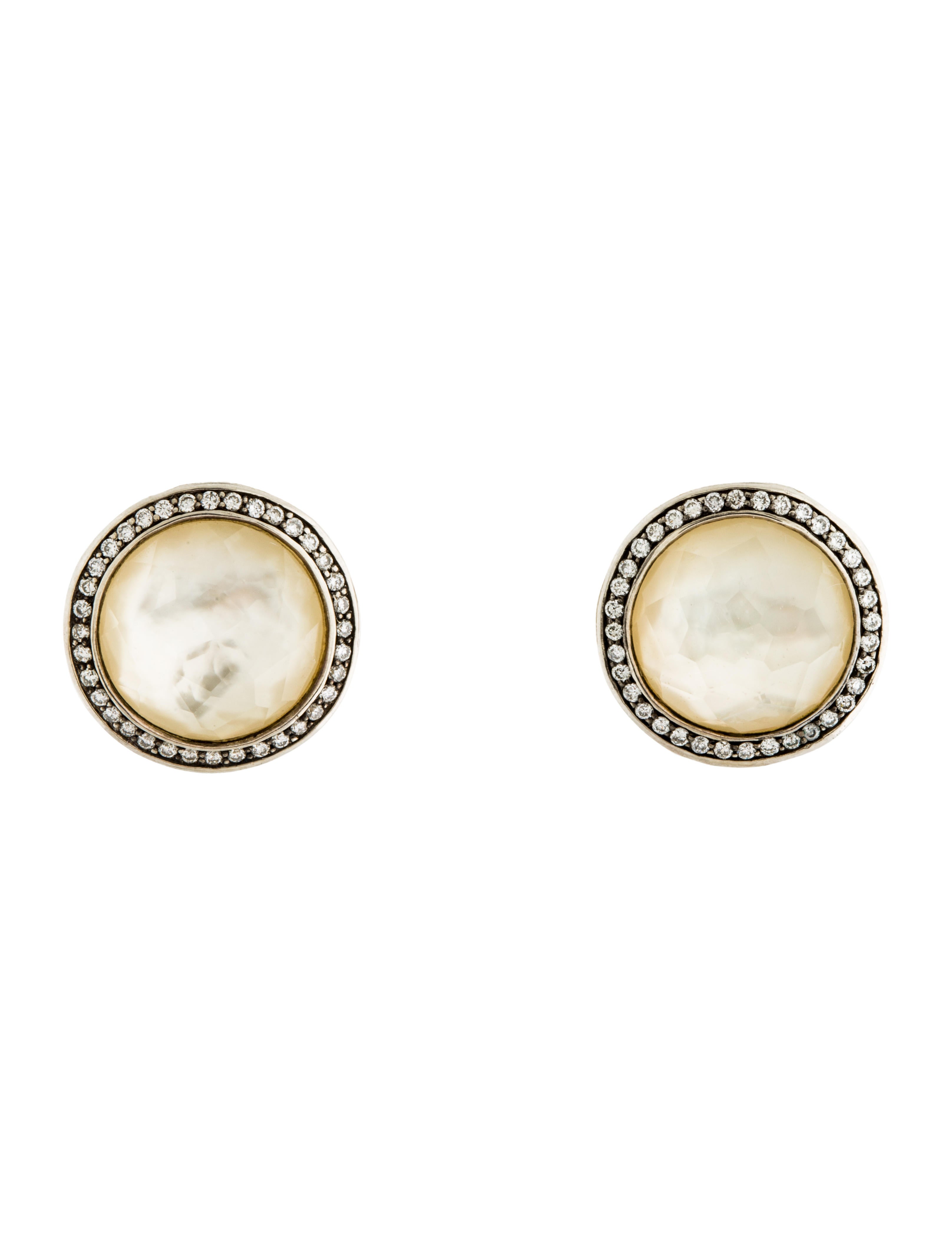 Ippolita Diamond Mother Of Pearl Quartz Doublet Stud Earrings Ippolita Diamond Mother Of Pearl Quartz Doublet Stud Earrings Ipp26809 The Realreal