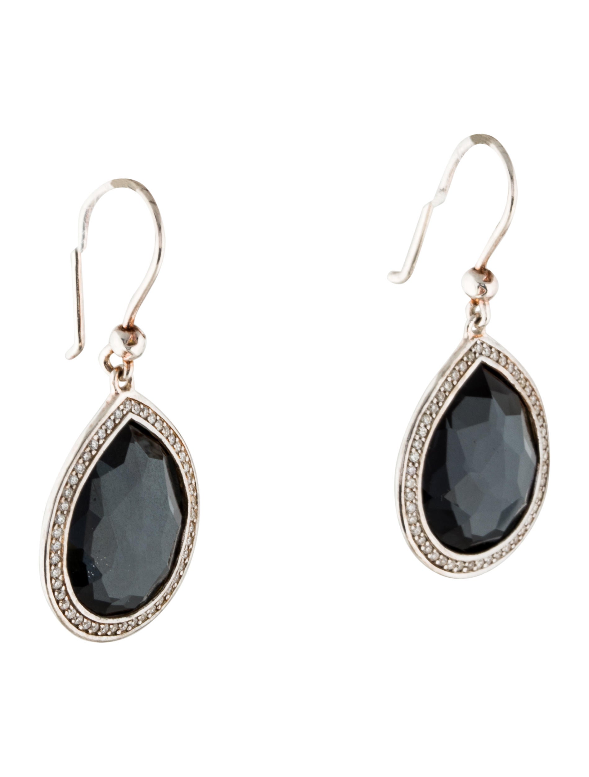 Ippolita Stella Diamond, Hematite & Quartz Earrings Earrings