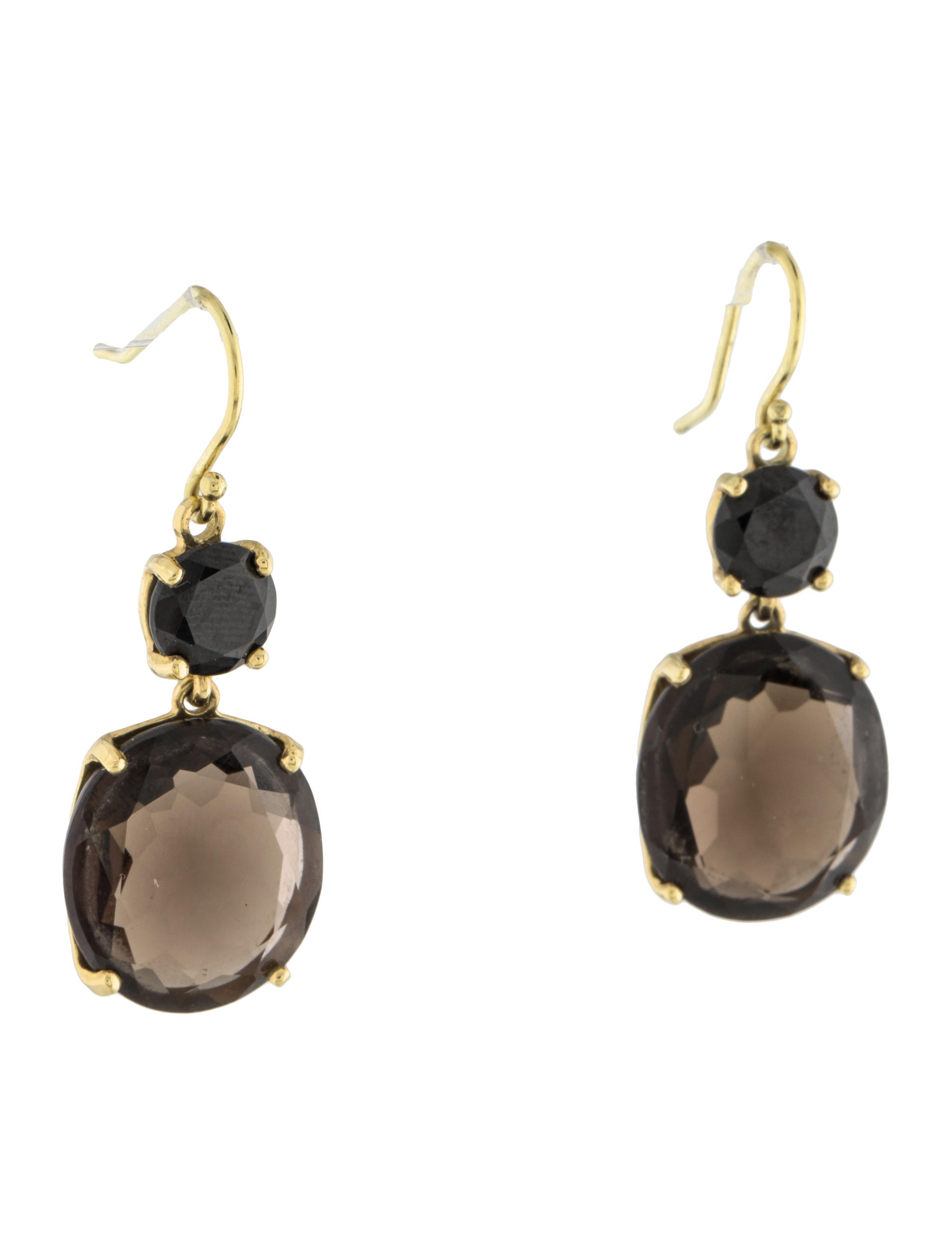 Smoky quartz drop earrings Clearance