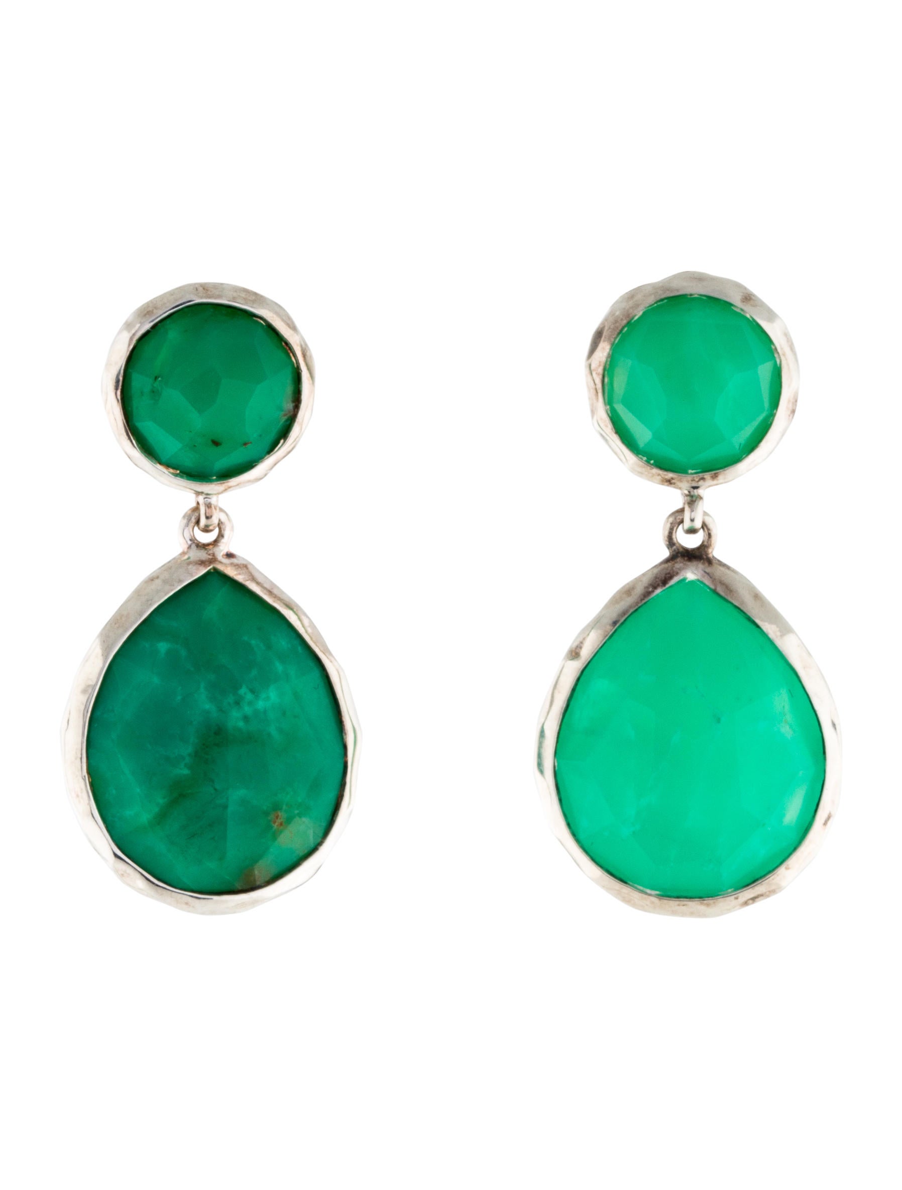 ippolita chrysocolla in chalcedony teardrop earrings