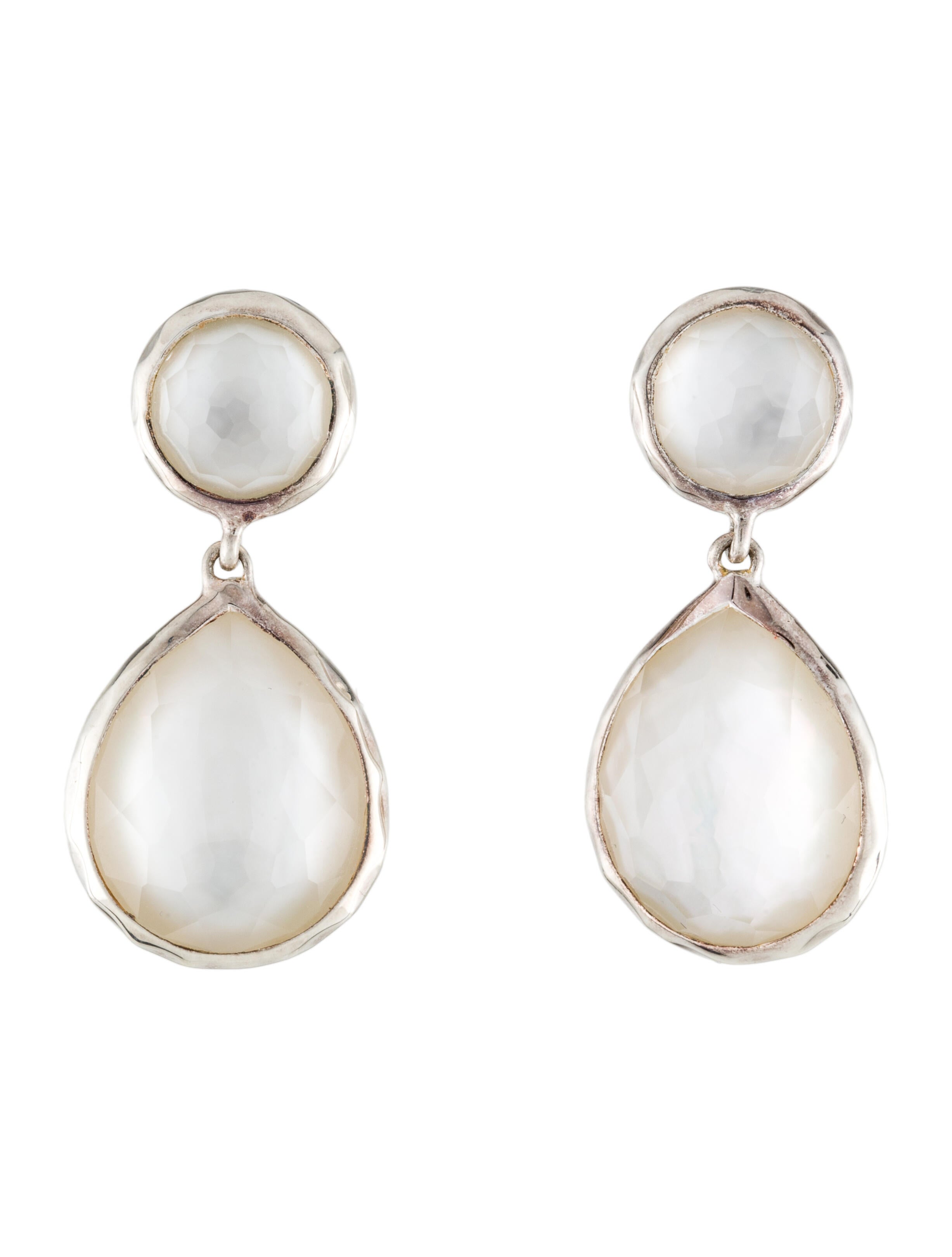 Ippolita Mother of Pearl Doublet Rock Candy Drop Earrings Sterling