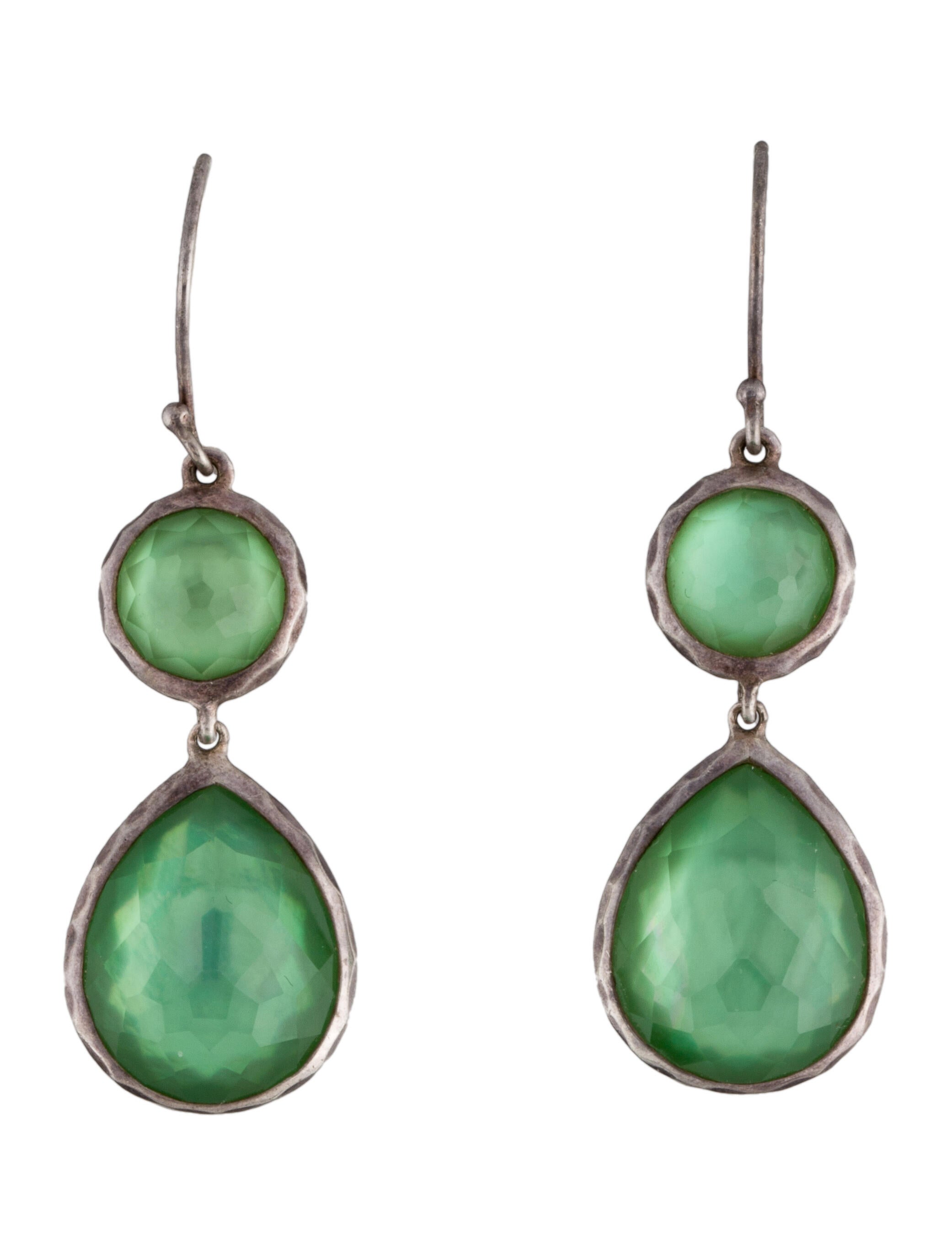 Ippolita Quartz & Mother of Pearl Rock Candy Drop Earrings Sterling