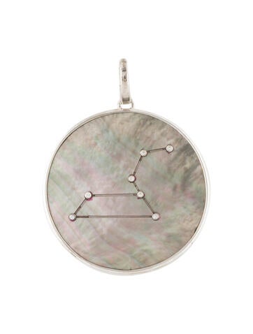 Ippolita Pendant Necklace Mother of pearl & Diamond Zodiac Charm