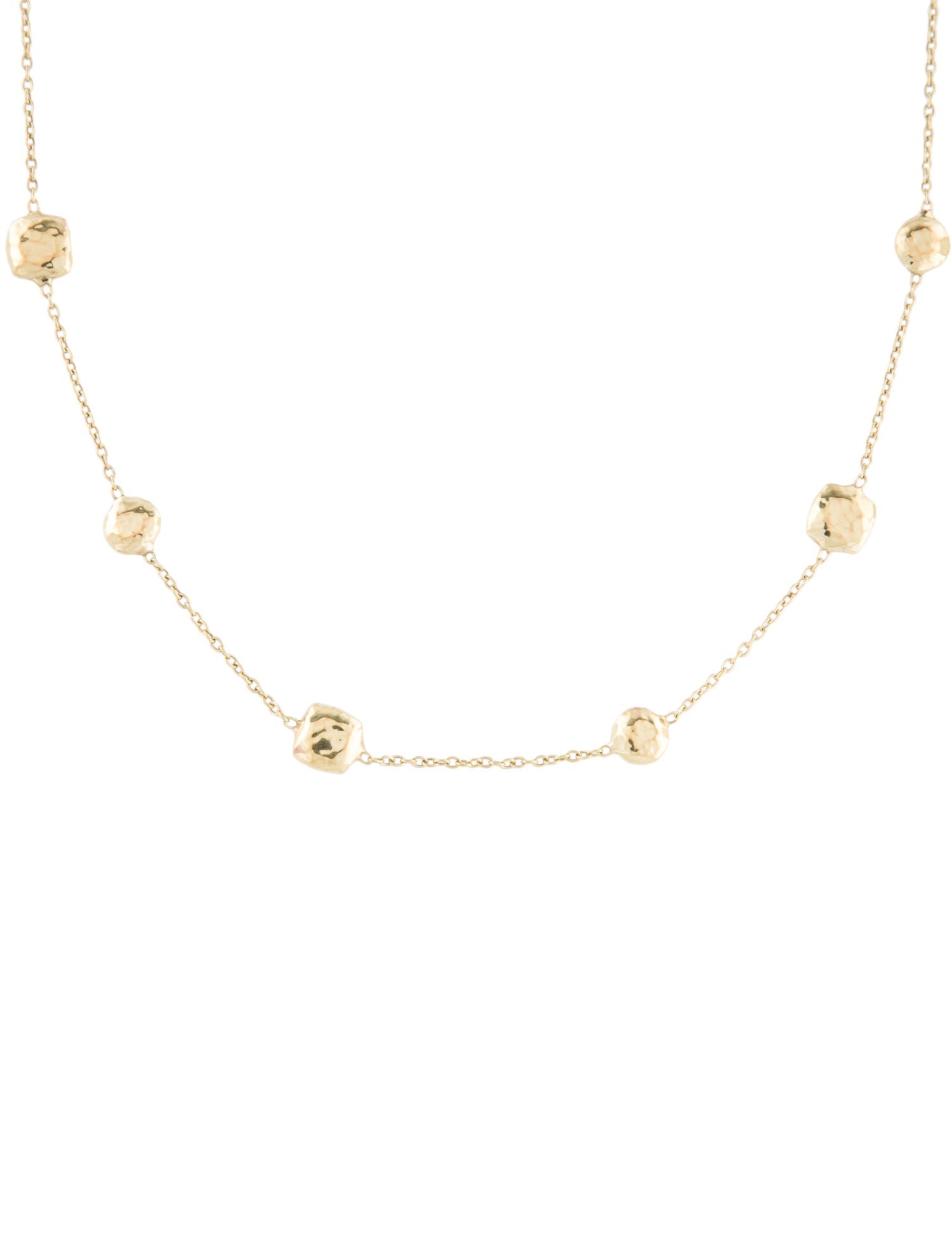 Ippolita 18K Short Hammered Pinball Chain Necklcae 18K Yellow Gold
