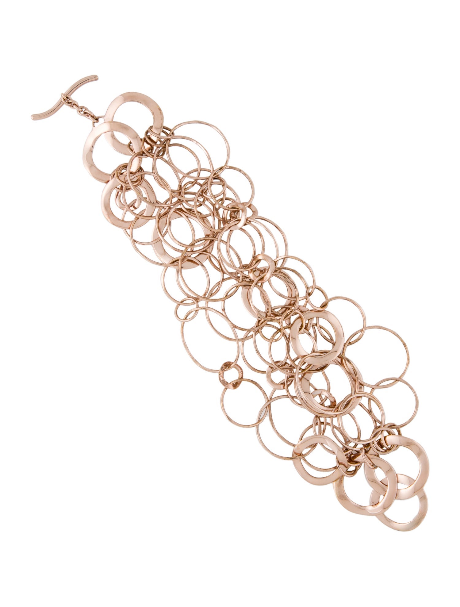 Ippolita Rosé Wavy Circle Multistrand Link Bracelet