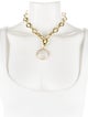 Ippolita 18K Mother Of Pearl & Diamond Enhancer Pendant w/ 18K Hammered Bastille Chain