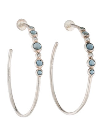 Ippolita Topaz & Diamond Rock Candy Hoop Earrings