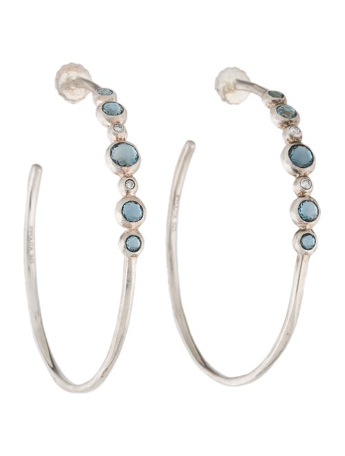 Ippolita Topaz & Diamond Rock Candy Hoop Earrings