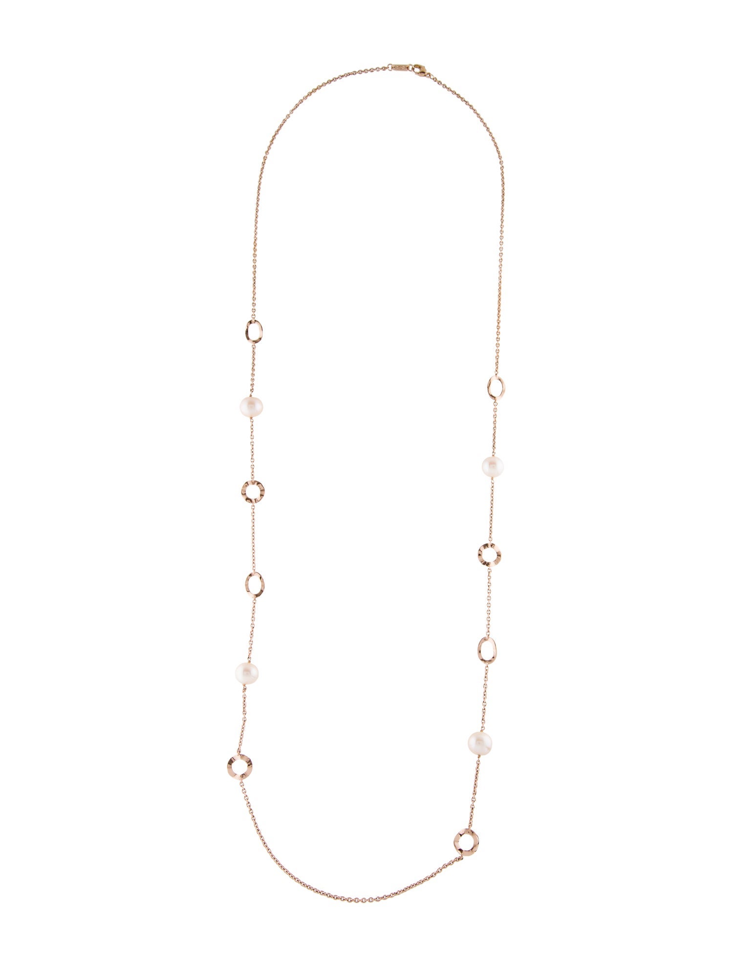 Ippolita Pearl Wavy Circle Station Necklace