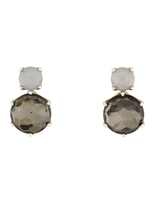 Ippolita Moonstone, Quart & Pyrite Doublet Stud Earrings