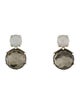 Ippolita Moonstone, Quart & Pyrite Doublet Stud Earrings