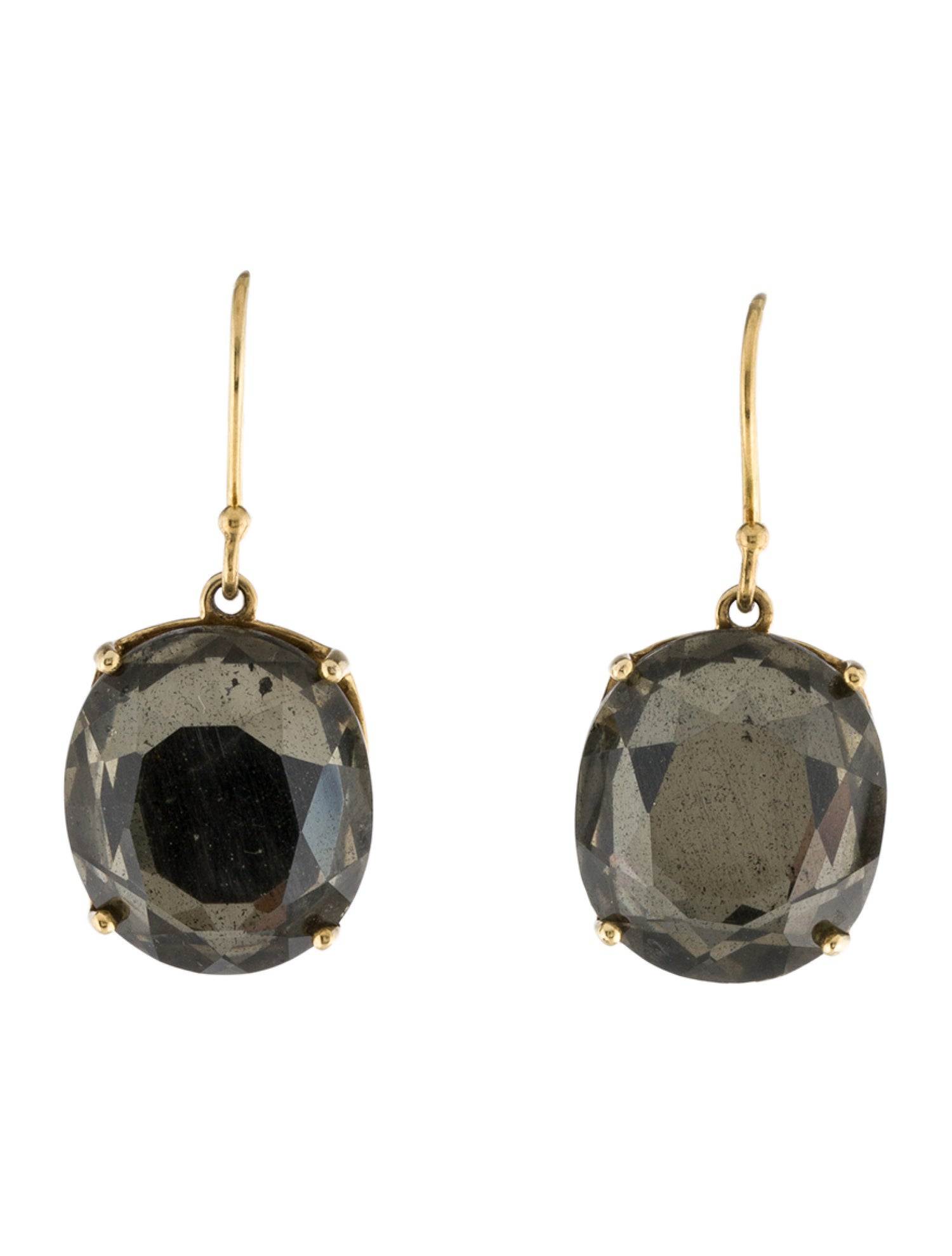 Ippolita Quartz & Pyrite Doublet Drop Earrings