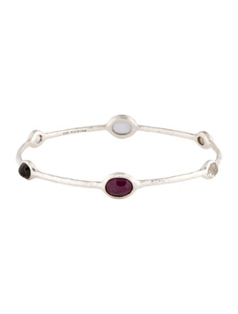 Ippolita Mother of Pearl & Quartz Triplet 6-Stone Bangle