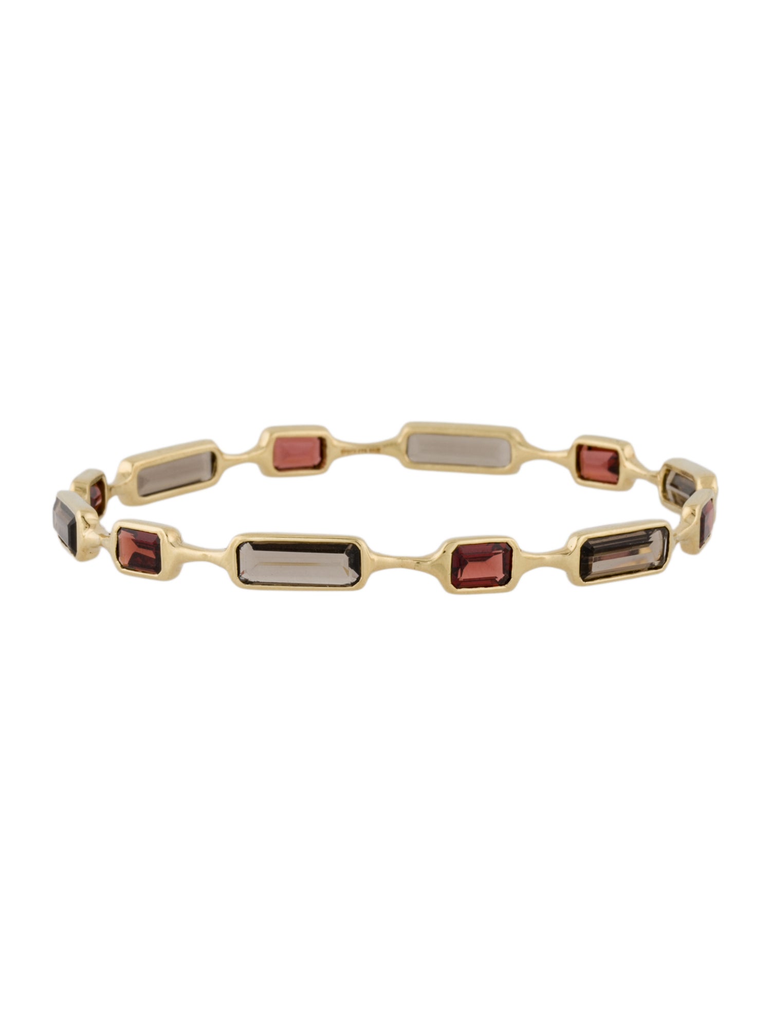 Ippolita 18K Garnet and Smoky Quartz Rock Candy Bangle Bracelet