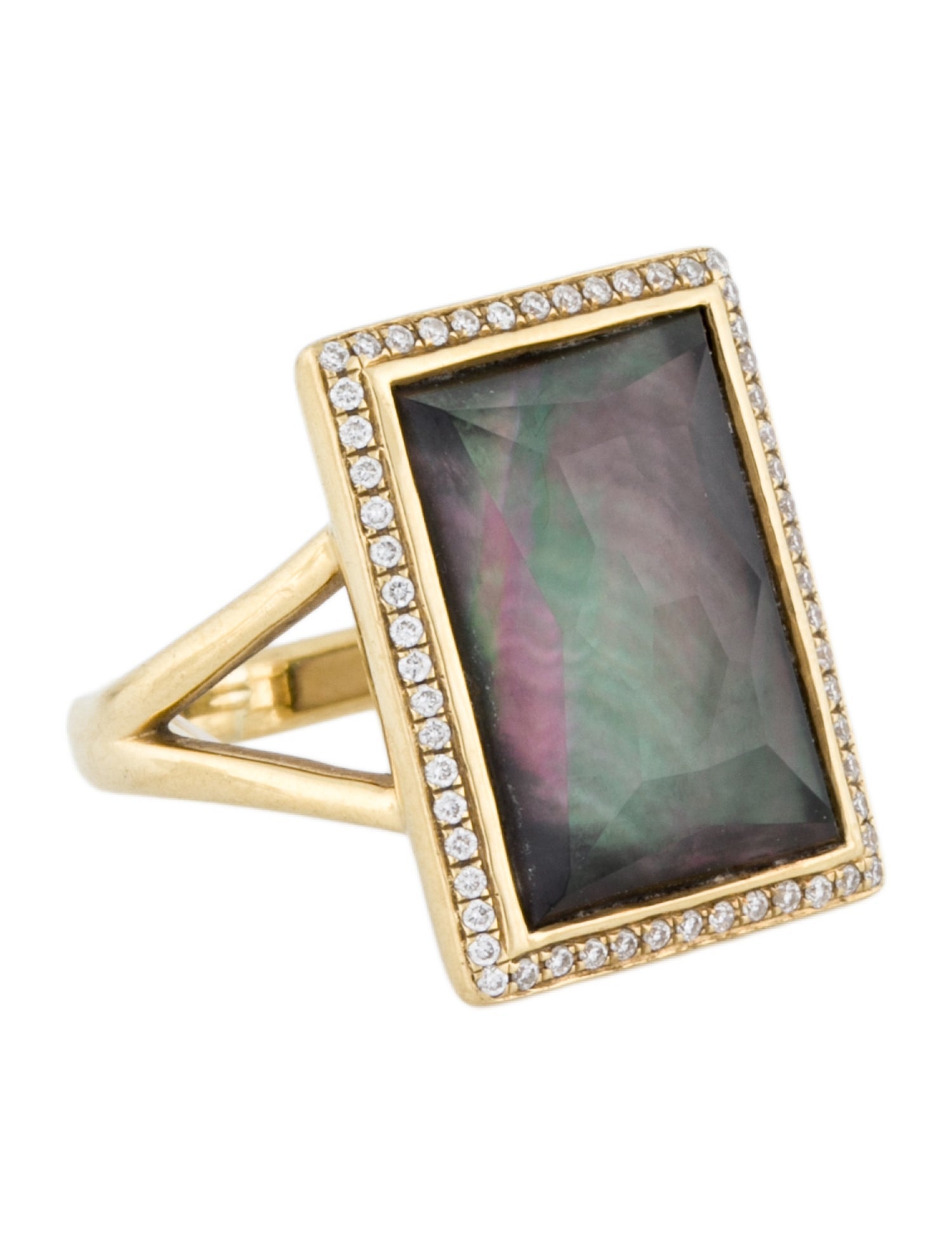 Ippolita 18K Mother of Pearl, Quartz & Diamond Gelato Ring