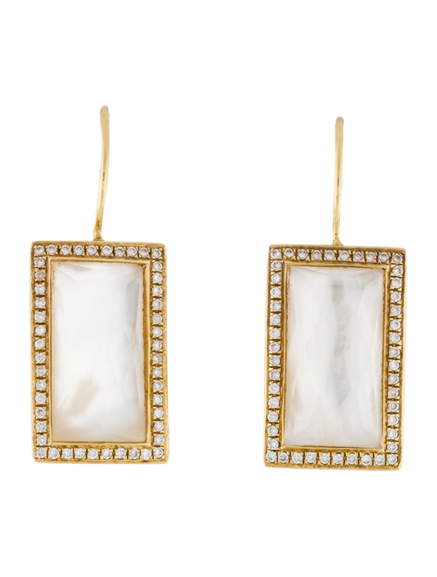Ippolita 18K Diamond, Mother of Pearl & Quartz Double Drop Earrings