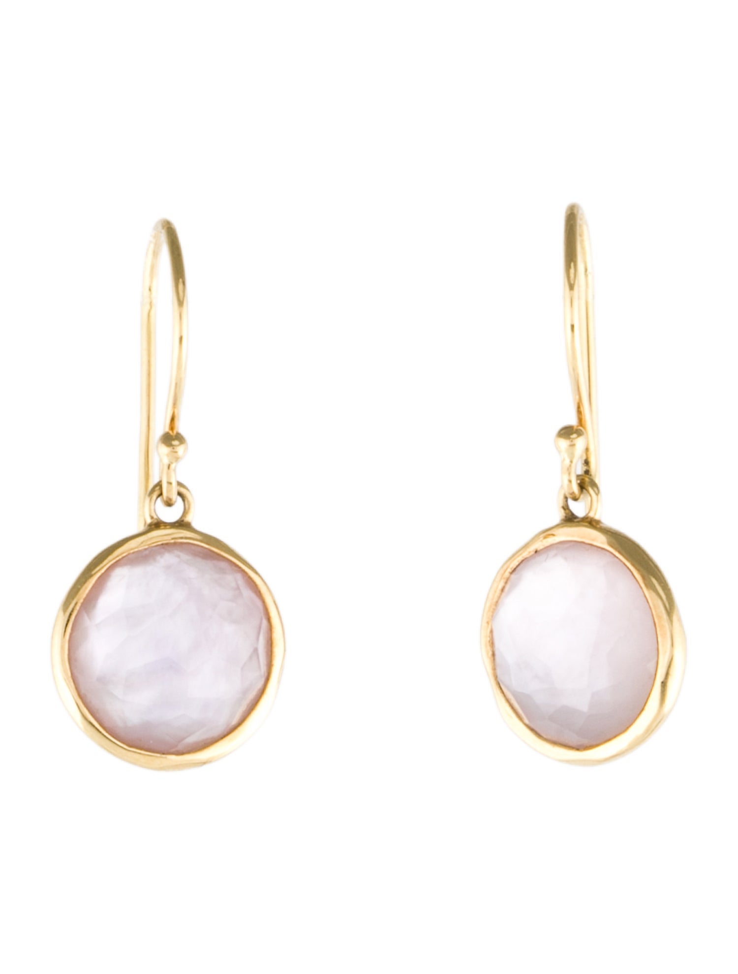 Ippolita 18K Mother of Pearl & Quartz Doublet Small Drop Earrings