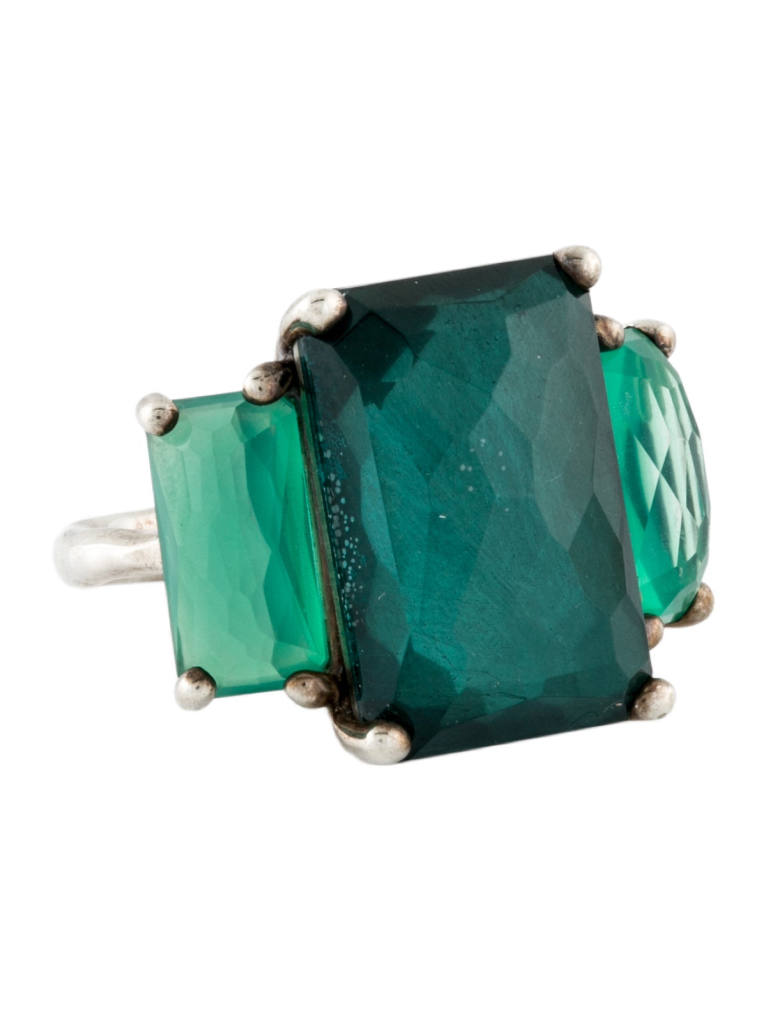 Ippolita Ippolita Quartz & Chalcedony Doublet Three-Stone Ring