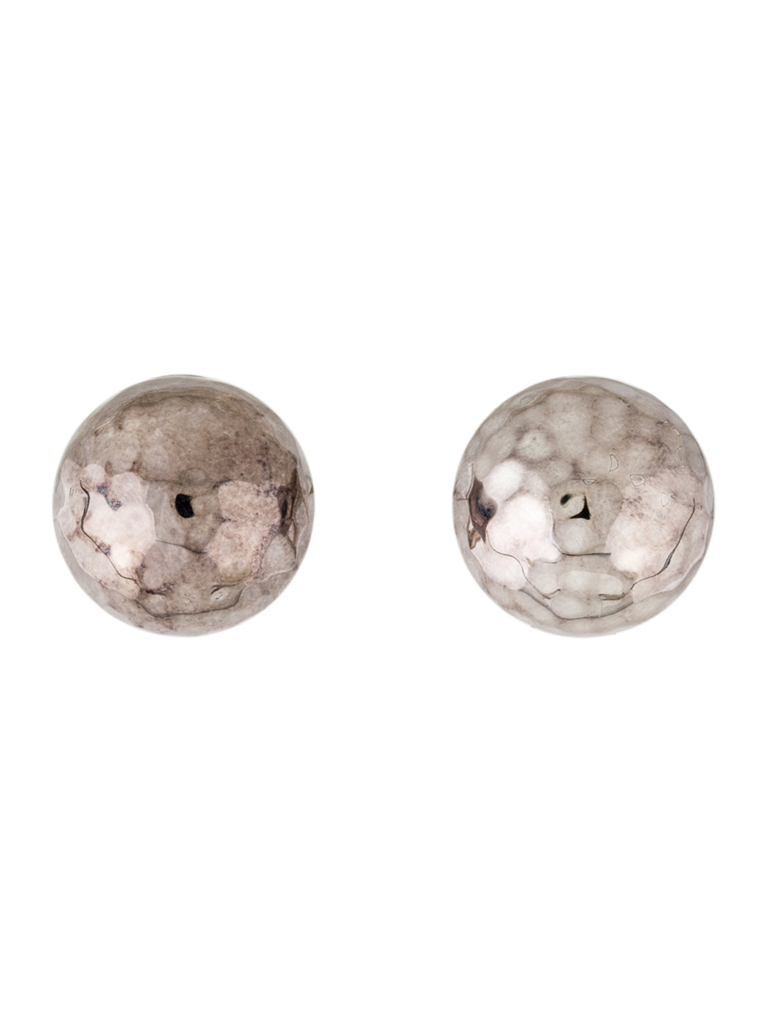 Ippolita Half Ball Hammered Clip-On Earrings