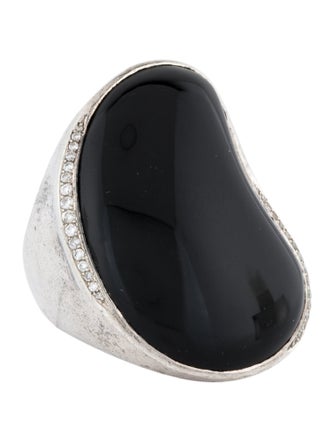 Ippolita Onyx & Diamond Bean Scultura Cocktail Ring