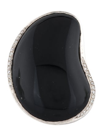 Ippolita Onyx & Diamond Bean Scultura Cocktail Ring