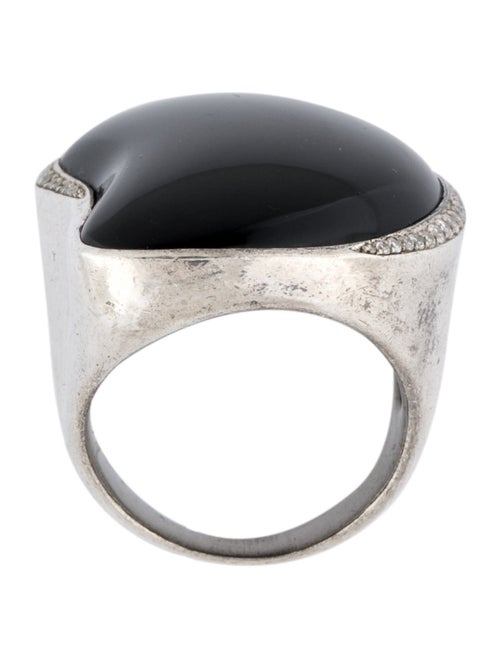 Ippolita Onyx & Diamond Bean Scultura Cocktail Ring