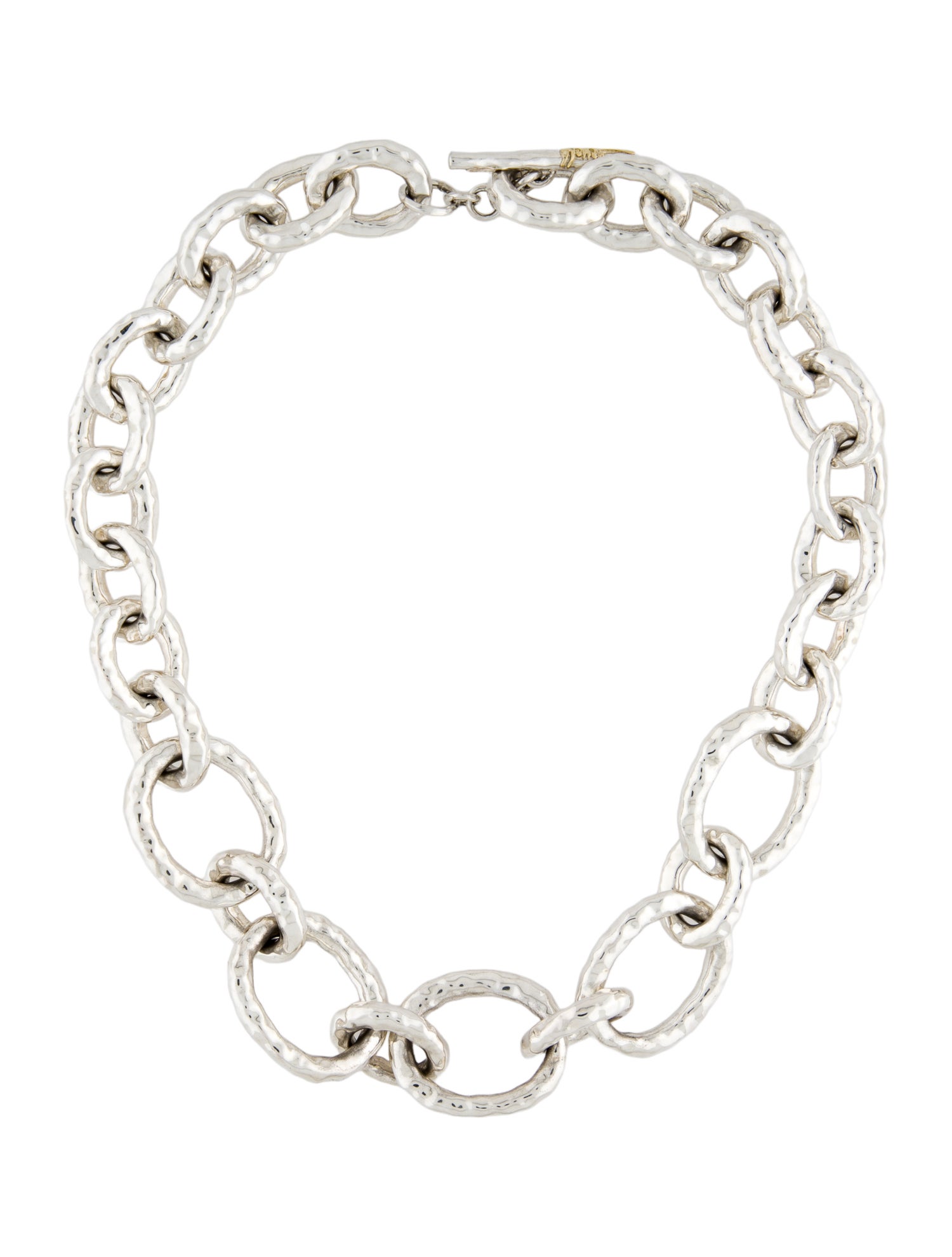 Ippolita Two-Tone Classico Large Linked Hammered Bastille Necklace