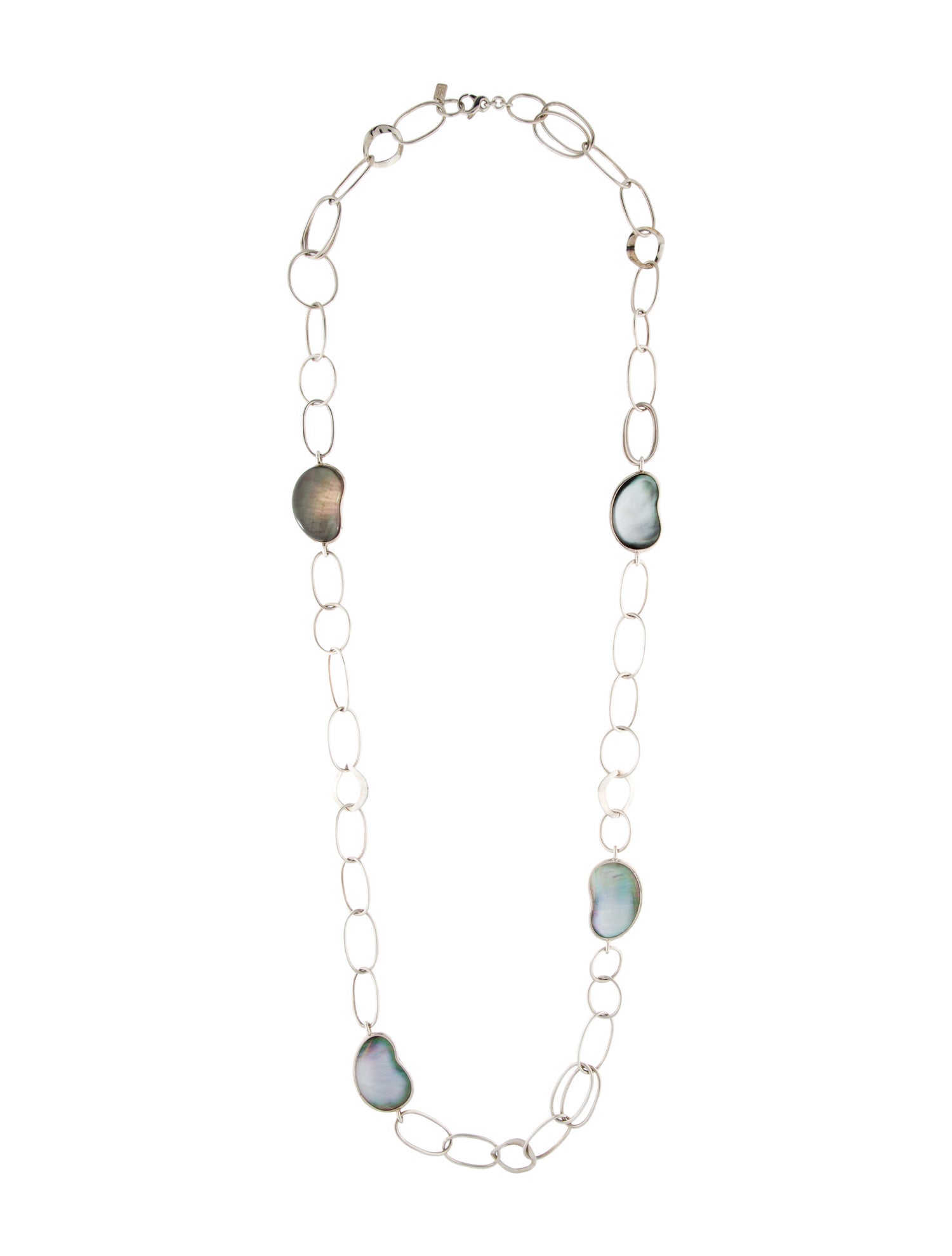Ippolita Mother of Pearl Doublet Kidney Bean Station Necklace