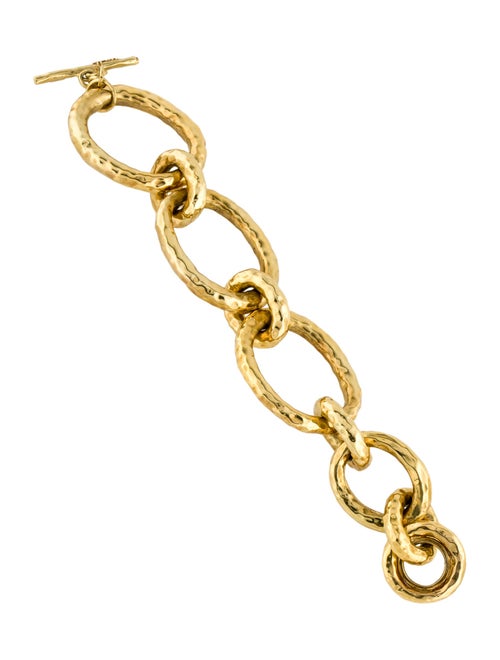Ippolita 18K Large Hammered Bastille Link Bracelet