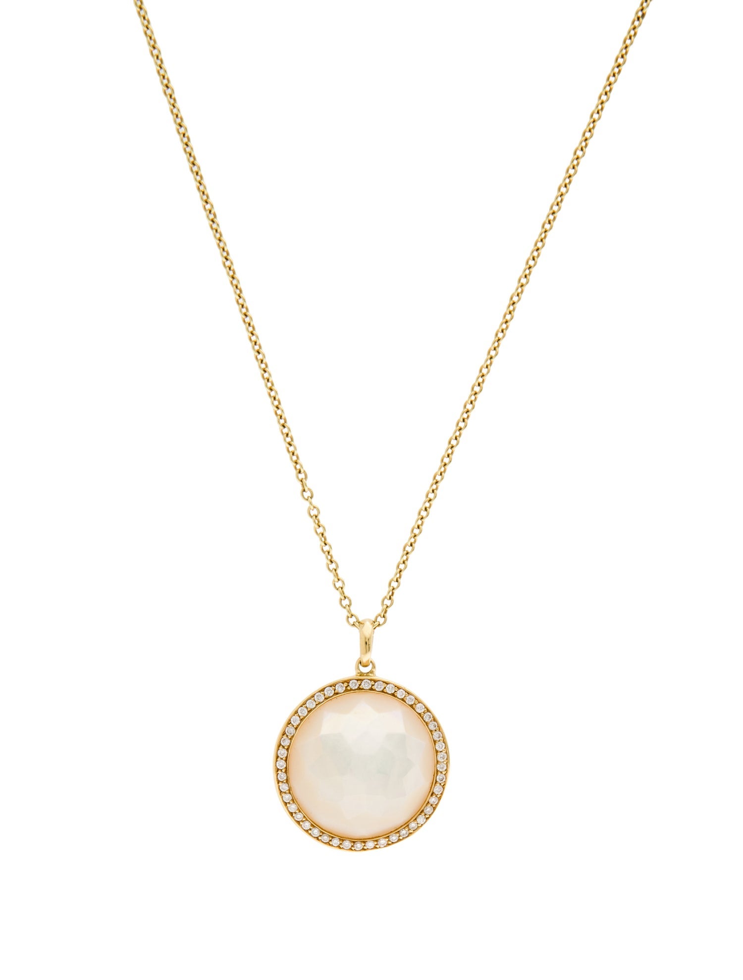 Ippolita 18K Mother of Pearl & Diamond Pendant Necklace