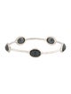 Ippolita Quartz & Hematine Doublet Station Bangle Bracelet