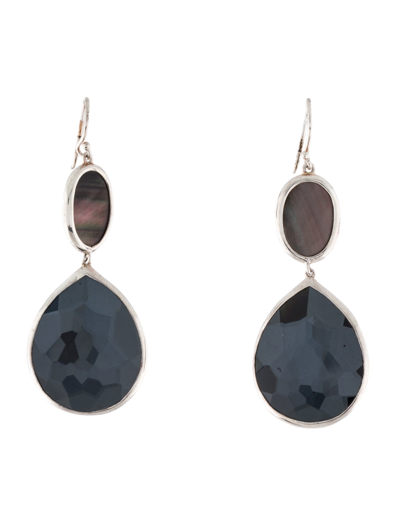 Ippolita Mother of Pearl, Quartz & Hematine Doublet Teardrop Earrings