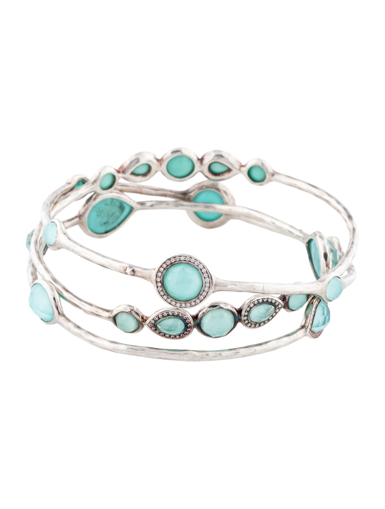 Ippolita Quartz,Turquoise & Diamond Bangle Bracelet Sets