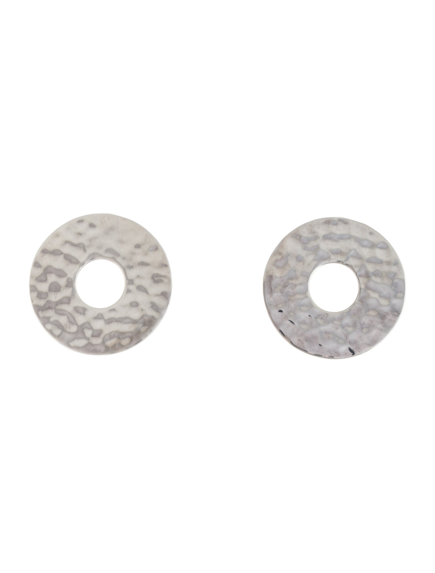 Ippolita Hammered circle clip on earrings