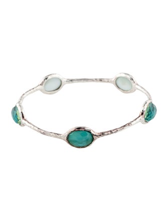 Ippolita Quartz & Mother of Pearl Triplet Five-Stone Bangle Bracelet
