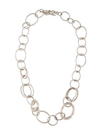 Ippolita Long Hammered Bastille Link Chain Necklace