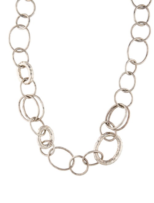 Ippolita Long Hammered Bastille Link Chain Necklace