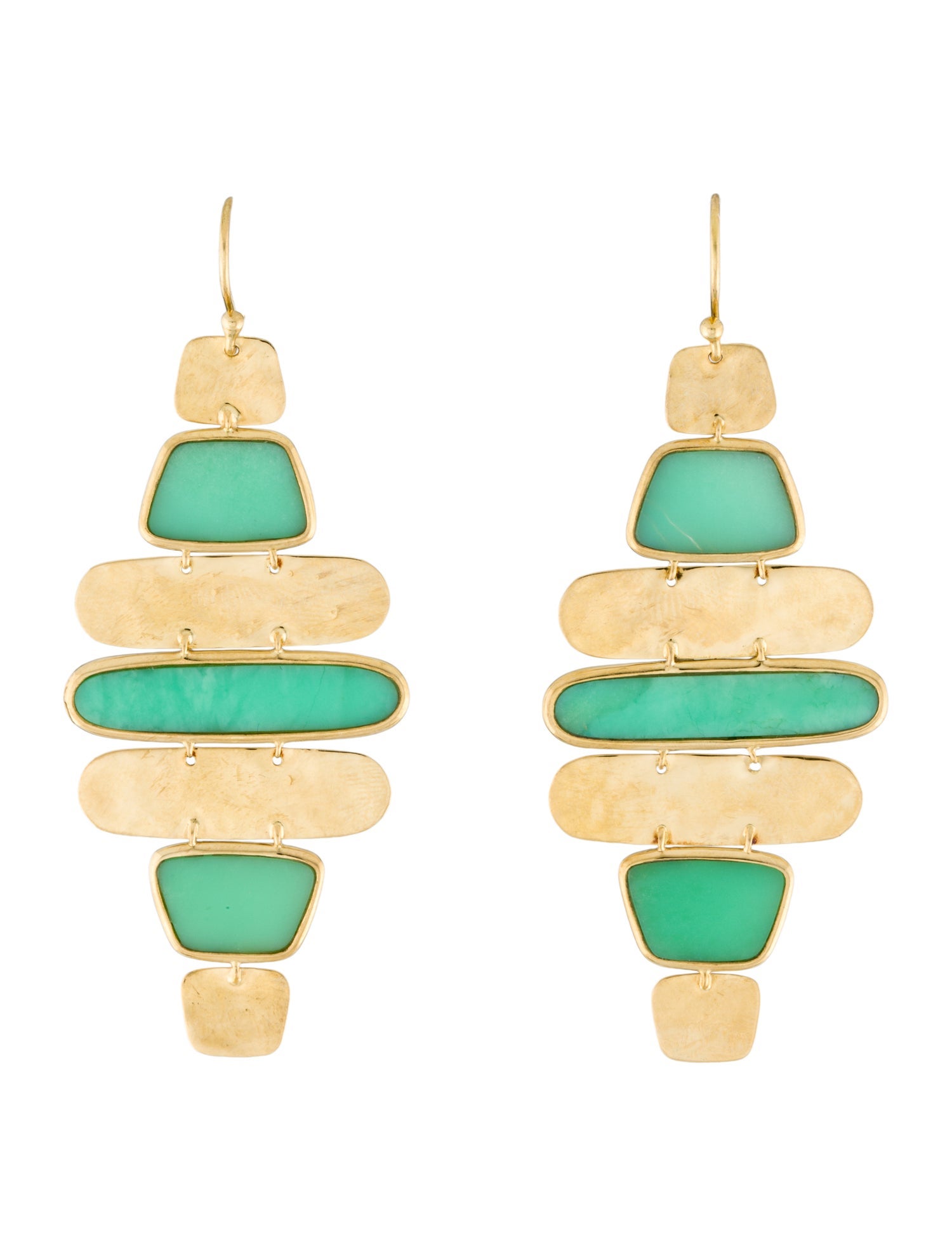 Ippolita 18K Chrysoprase Crinkle Cascade Drop Earrings