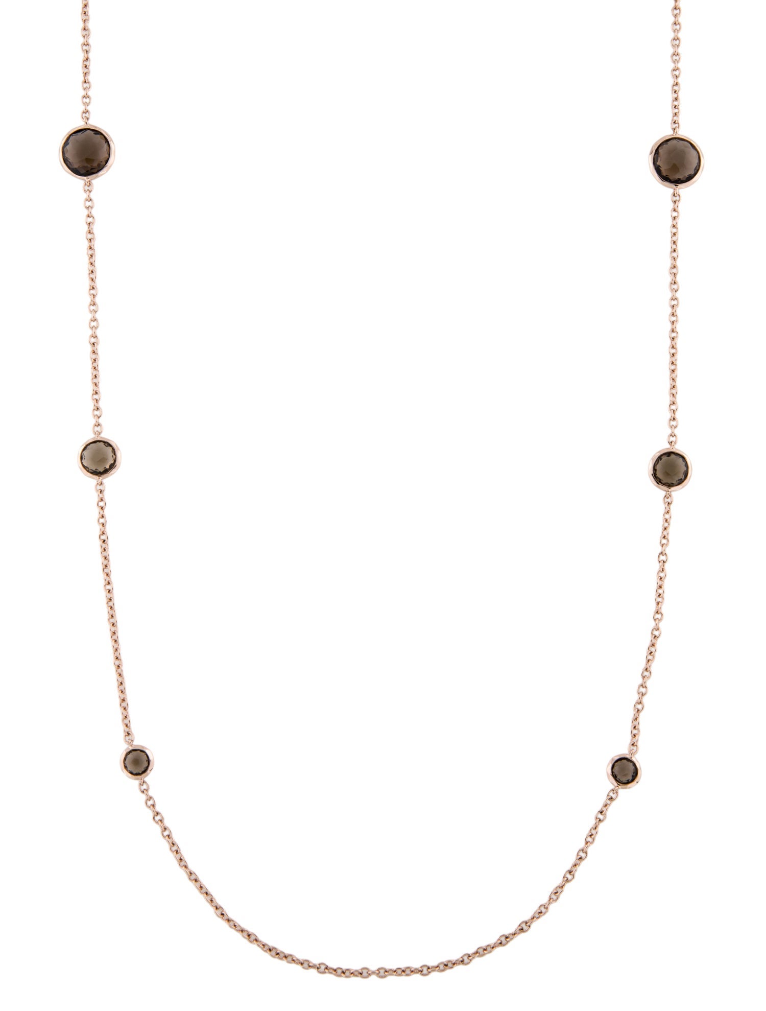 Ippolita Rosé Smoky Quartz Station Necklace