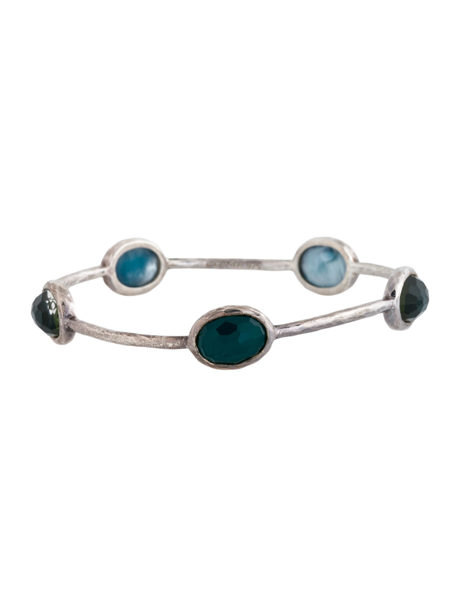 Ippolita Quartz & Mother-of-Pearl 5 Stone Bangle Bracelet