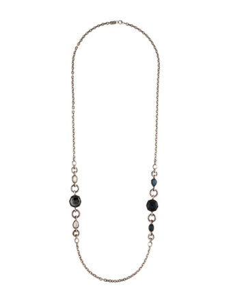 Ippolita Multistone Hammered Link Station Necklace
