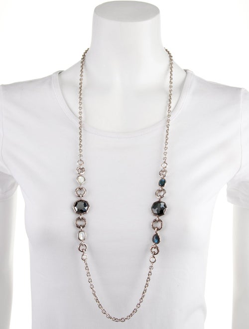 Ippolita Multistone Hammered Link Station Necklace