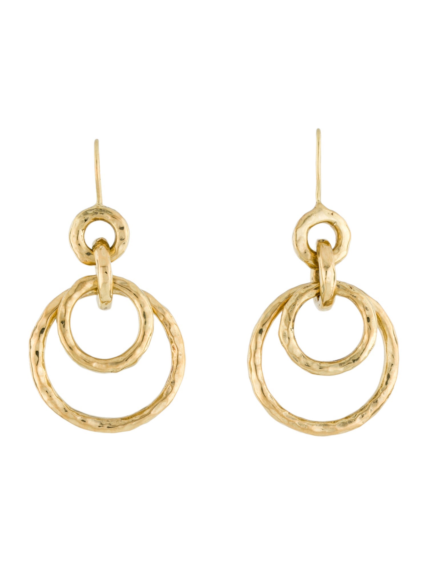 Ippolita 18K Puffy Hammered Jet Set Classico Drop Earrings