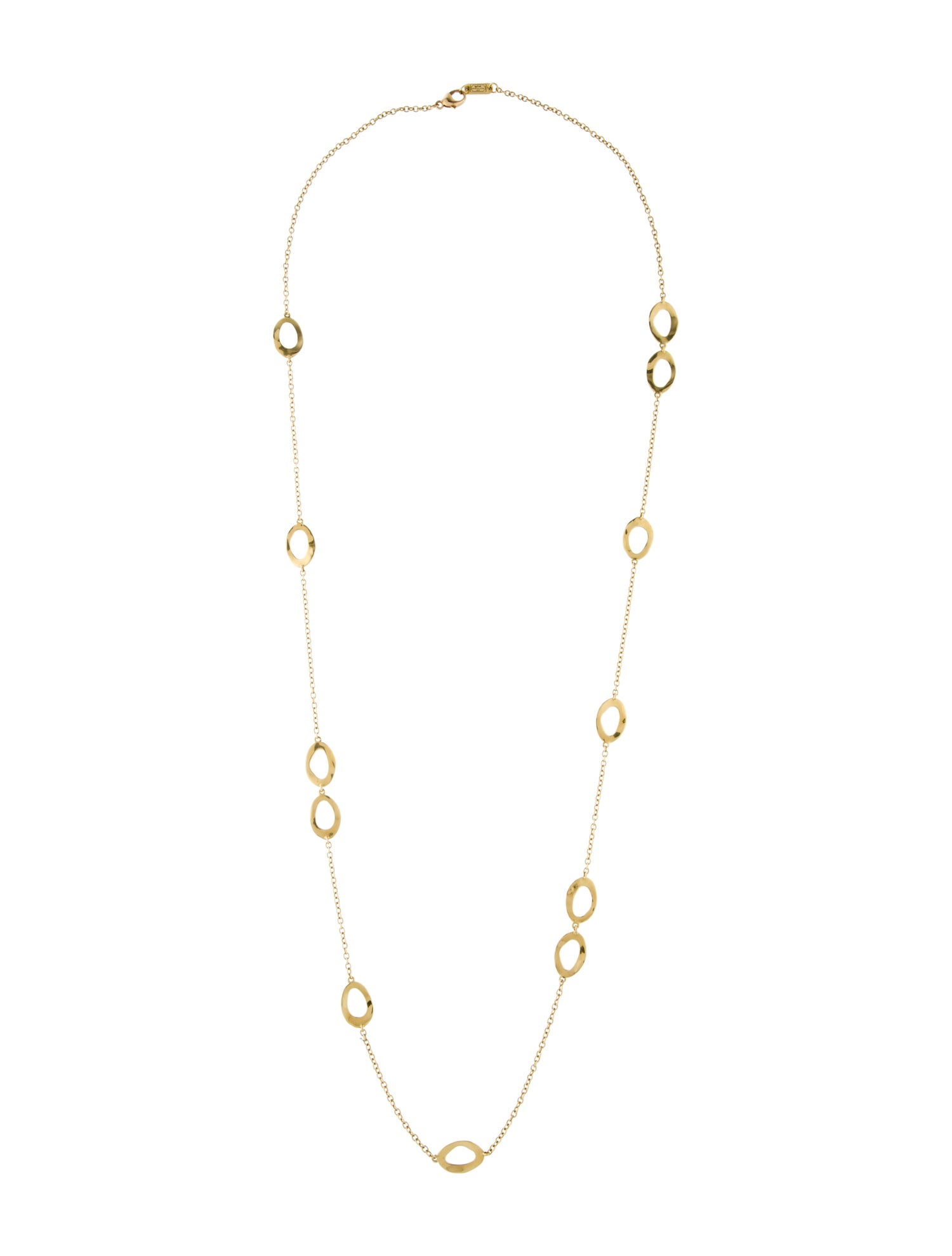 Ippolita 18K Long Wavy Oval Classico Station Necklace