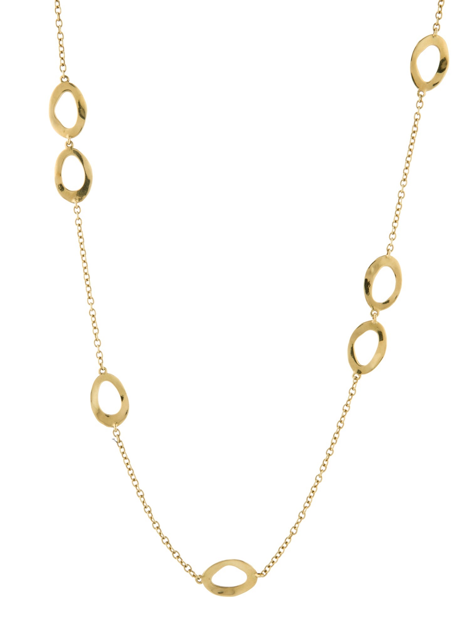 Ippolita 18K Long Wavy Oval Classico Station Necklace