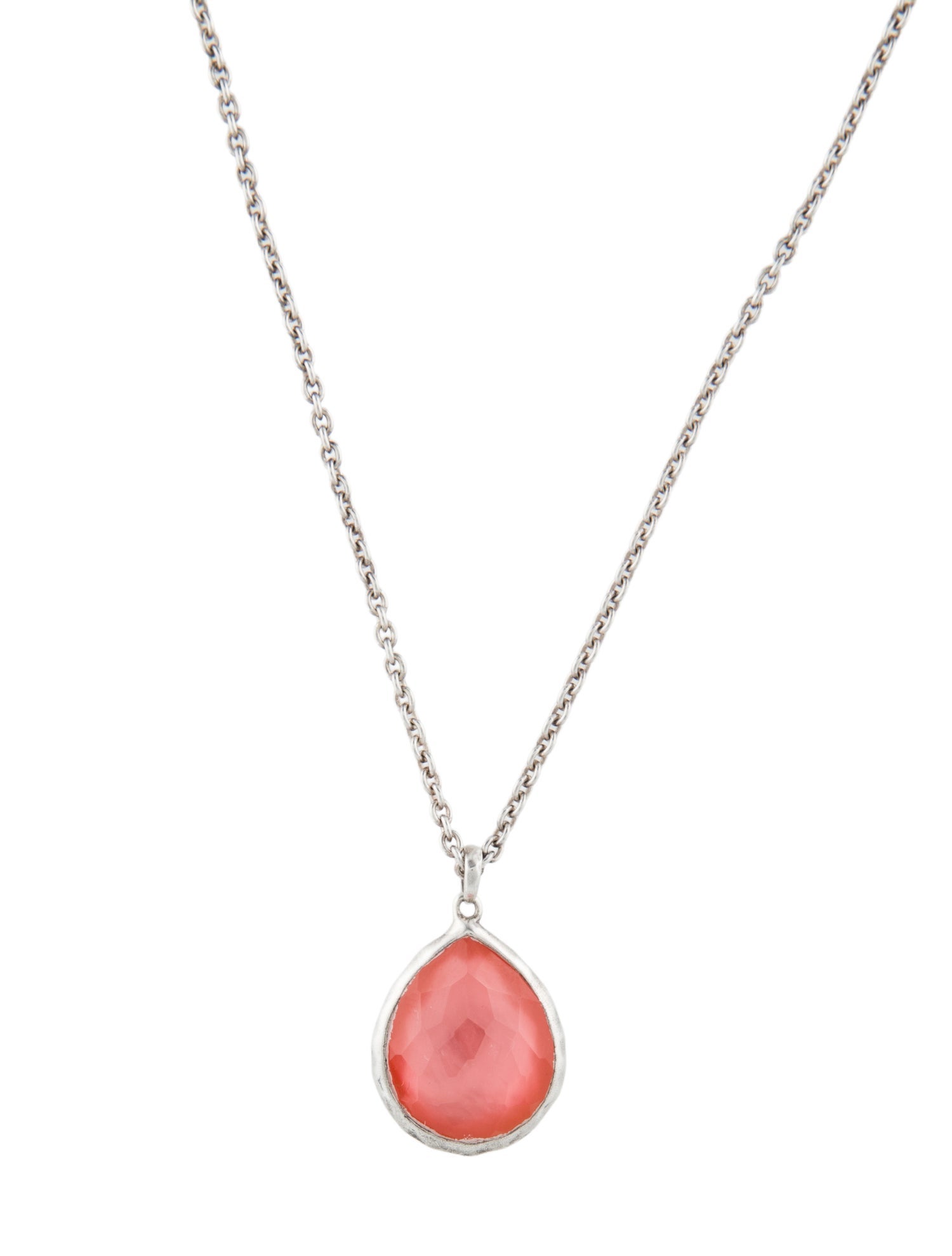 Ippolita Mother Of Pearl & Quartz Doublet Teardrop Pendant Necklace
